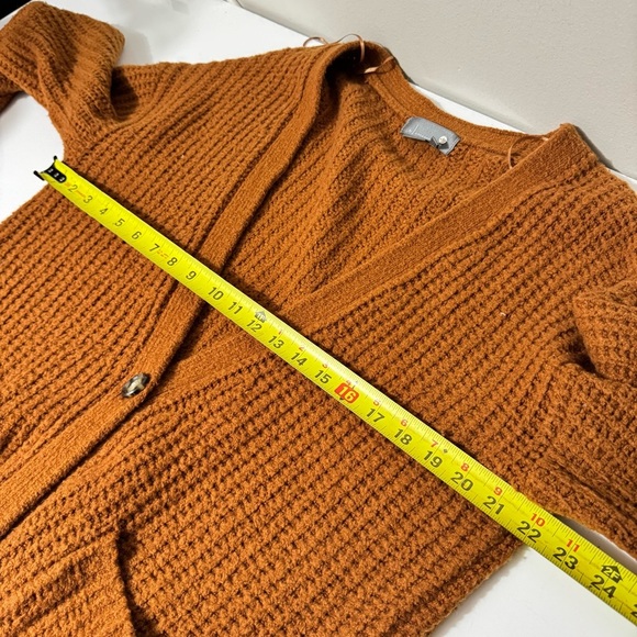 Anthropologie Marino wool blend cottagecore burnt orange oversize Cardigan - Picture 6 of 8